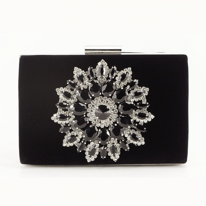 Geanta clutch negru Mira 05