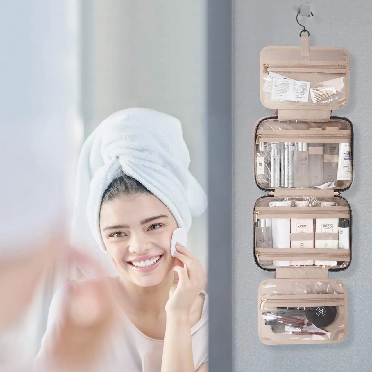 Geanta cosmetice, Paloma GT3006, Roz - poza 2