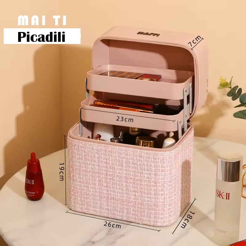 Geanta cosmetice, Vespera AC005, Roz - poza 3