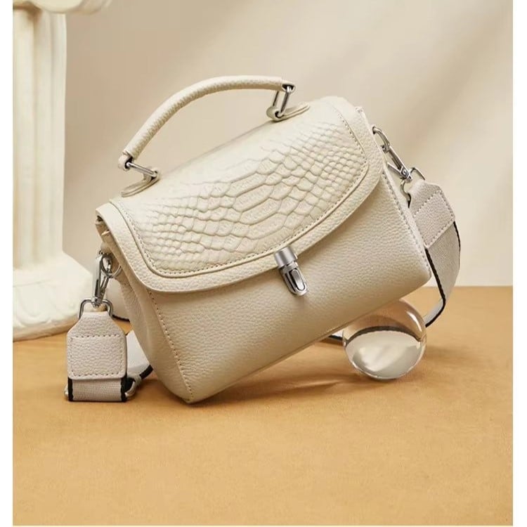 Geanta dama, Arina GT3116, piele naturala, Crem - poza 3