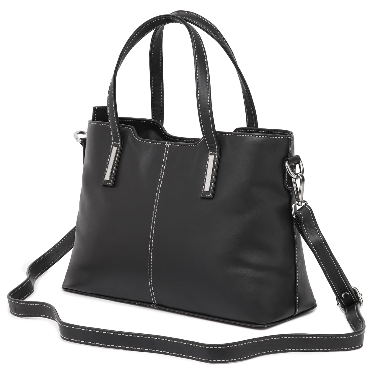 Geanta dama, Caelia GT3860, piele naturala, Negru - poza 3