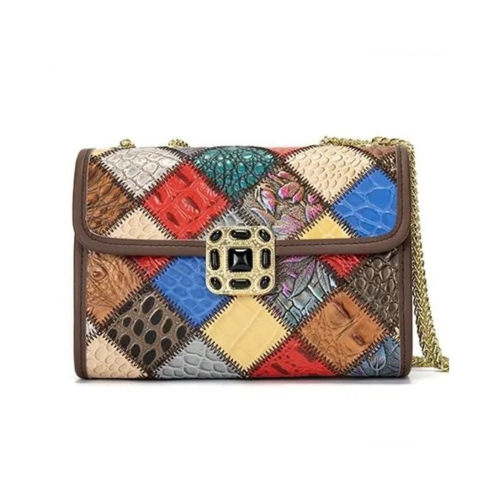 Geanta dama, Ciela GT2243, piele naturala, Multicolor - poza 1