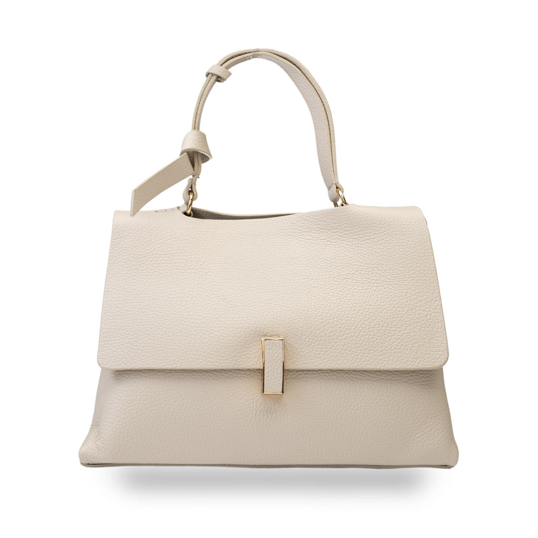 Geanta dama din piele naturala beige Maria