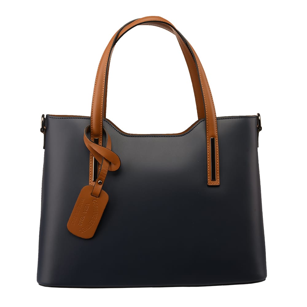 Geantă damă din piele naturala bleumarin Design Lover