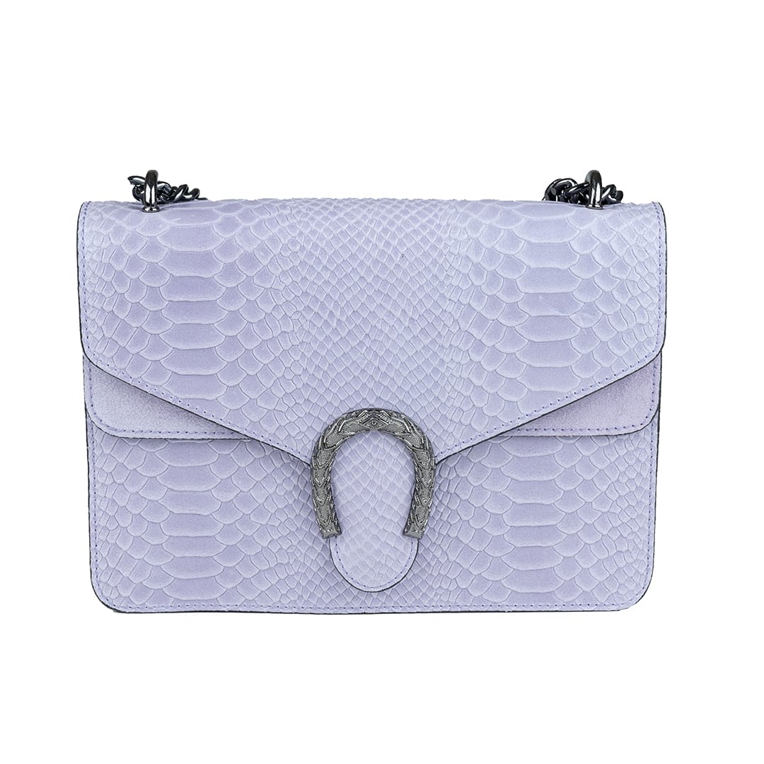 Geantă damă din piele naturala violet Dalia big