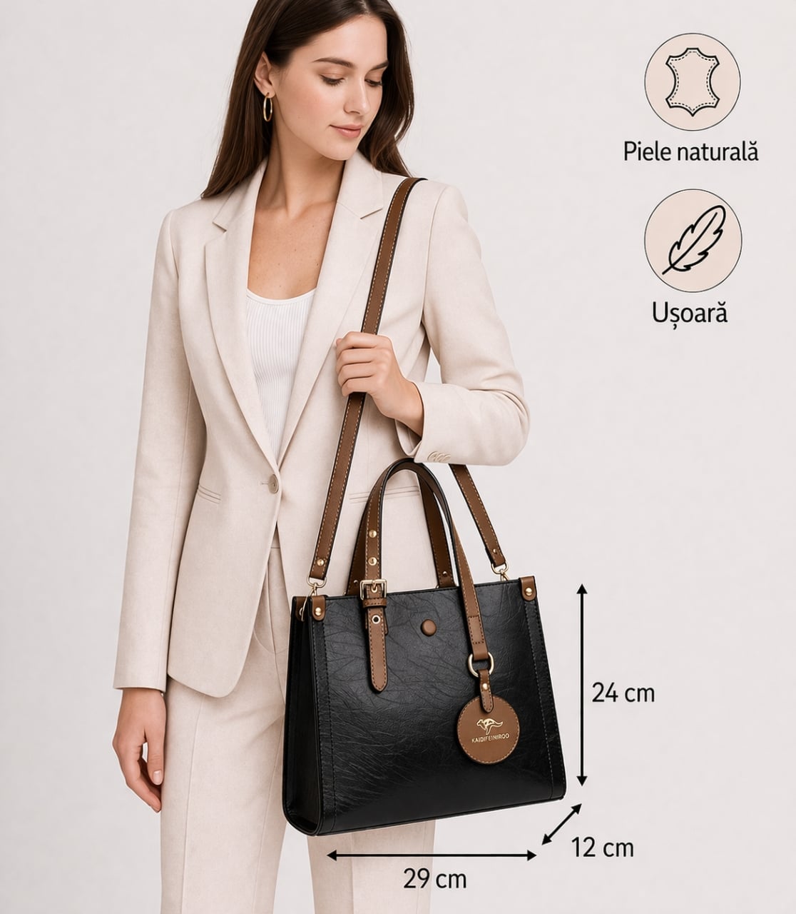 Geanta dama, Flordelis GT2698, Negru - poza 2