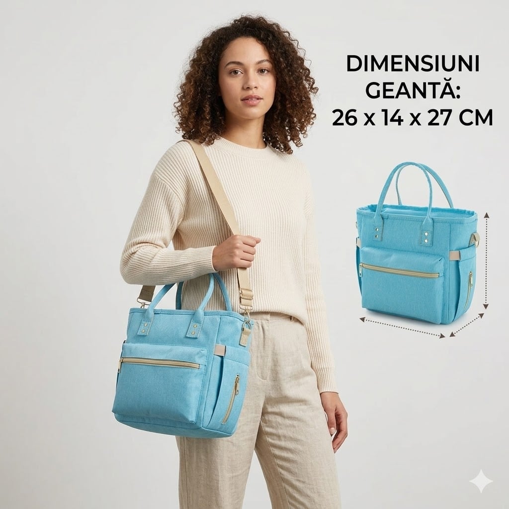 Geanta dama, Mireya GT3572, Albastru deschis - poza 2
