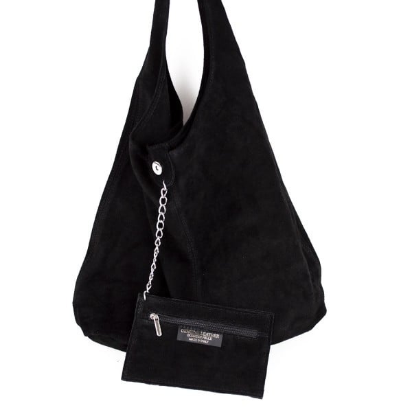 Geanta dama Monica GT1194, piele intoarsa, negru - poza 5