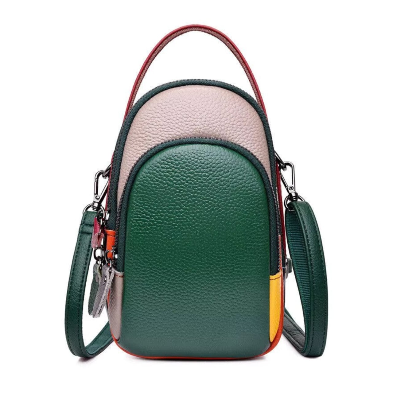 Geanta dama, Orantha GT3341, piele naturala, Multicolor - poza 1