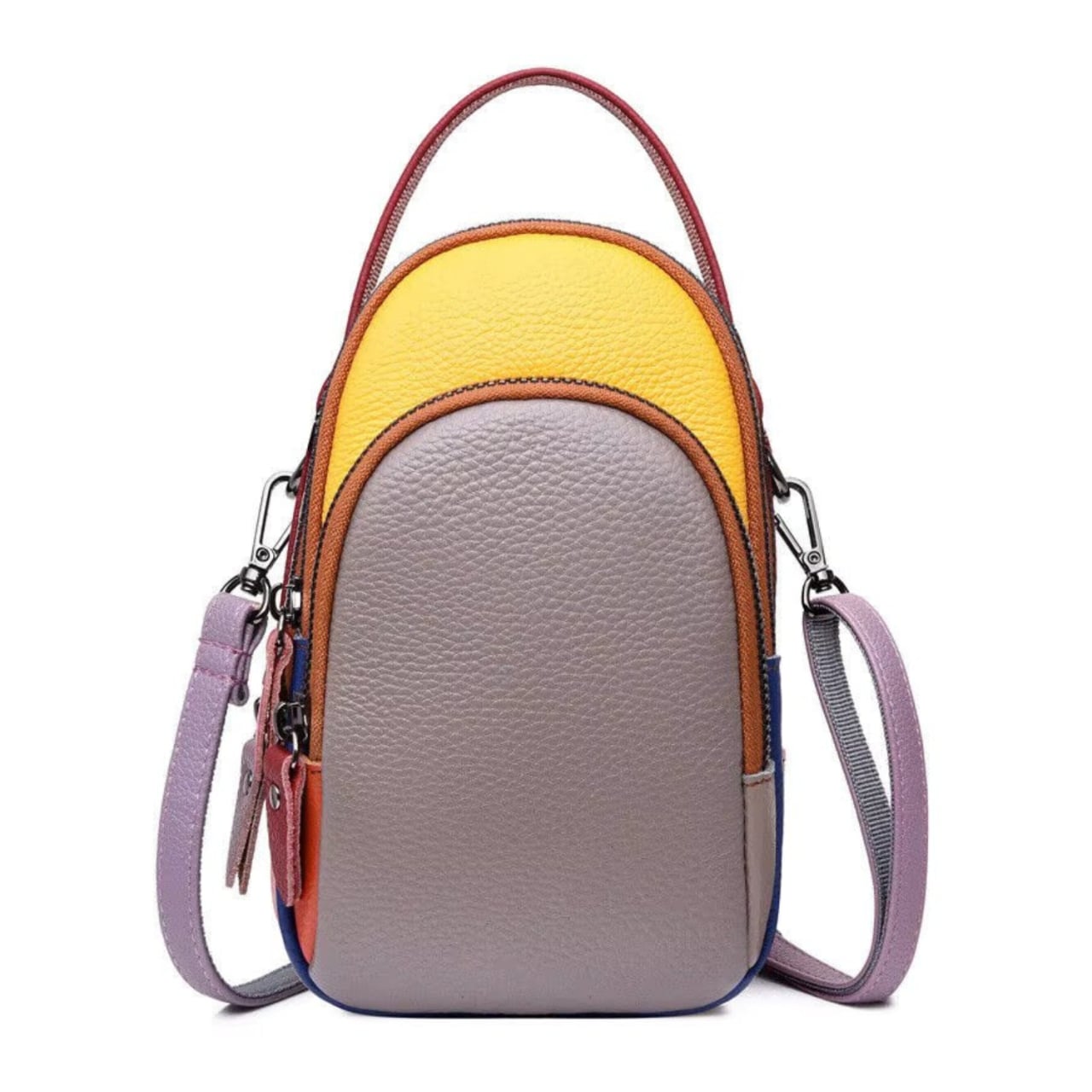 Geanta dama, Orantha GT3343, piele naturala, Multicolor