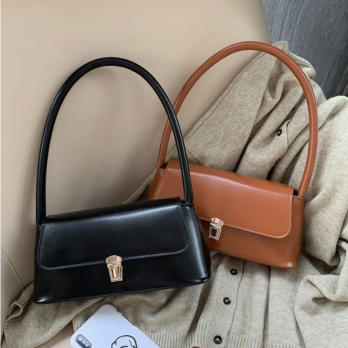 Geanta dama tip baguette,Elinore GT3991, Maro - poza 4