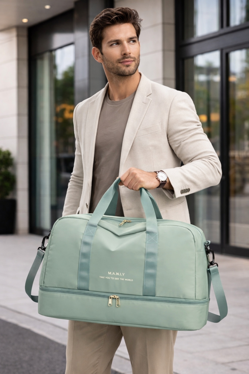 Geanta de calatorie unisex, Alaia GT2220, Verde - poza 2