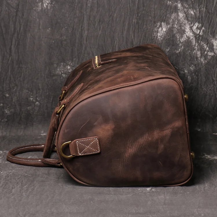 Geanta de calatorie unisex, Evren GT3302, piele naturala, Maro inchis - poza 4