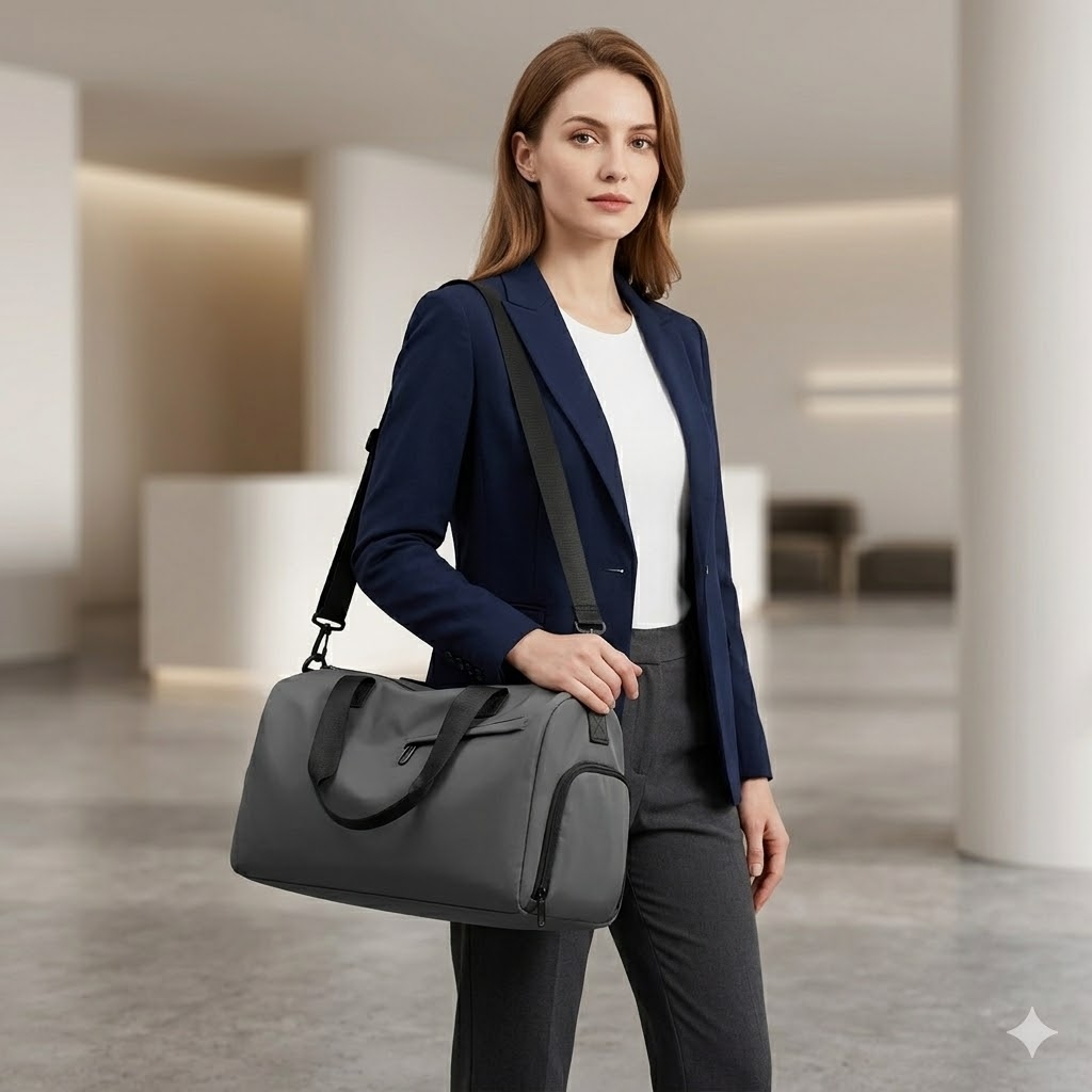 Geanta de calatorie unisex, Orelie GT3542, Gri - poza 2