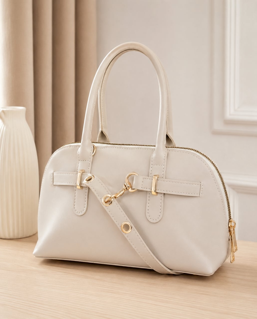 Geanta de dama, 263, model Vintage, Crem