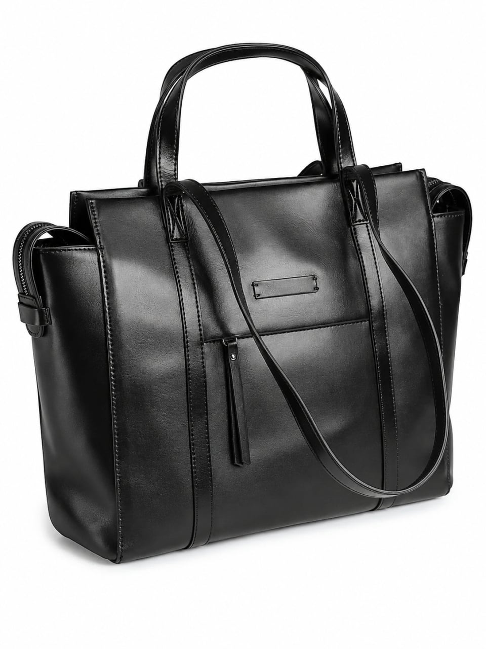 Geanta de dama, 3002, piele naturala, Neagra