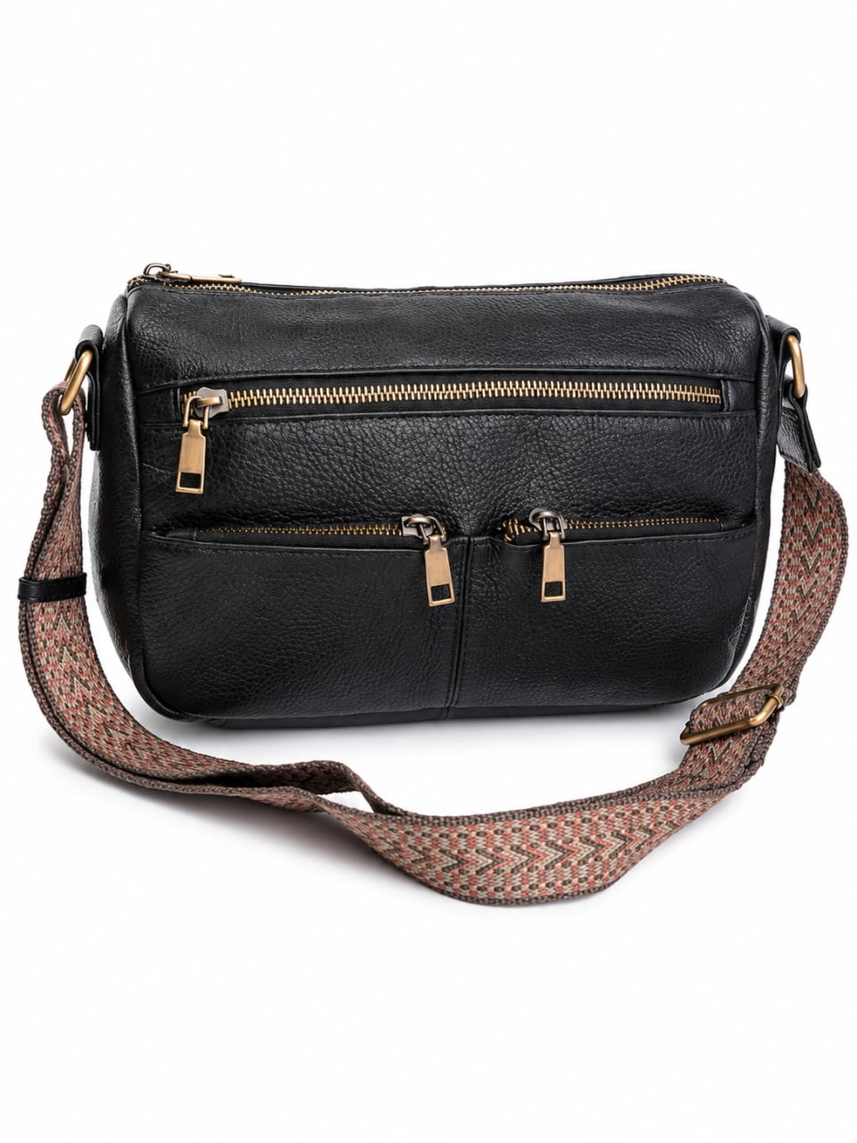 Geanta de dama, 5034, piele naturala, Neagra - poza 1