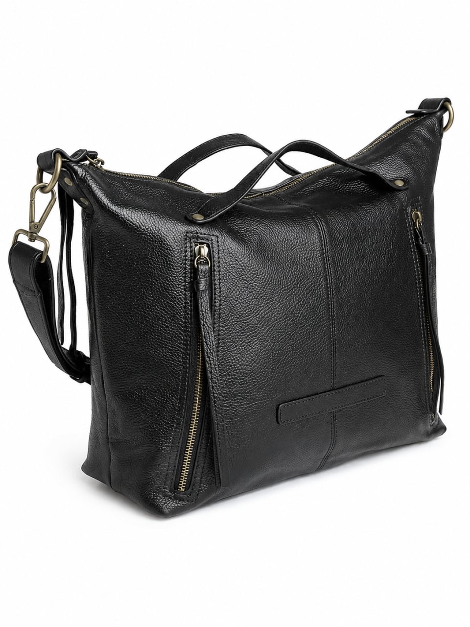 Geanta de dama, 5052, piele naturala, Neagra