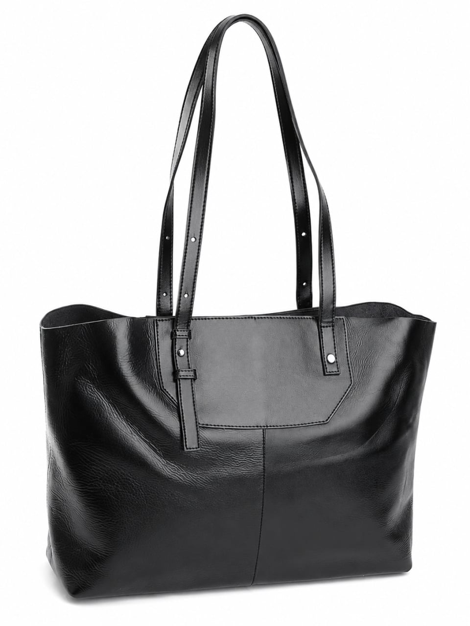 Geanta de dama, 7725, piele naturala, Neagra - poza 1