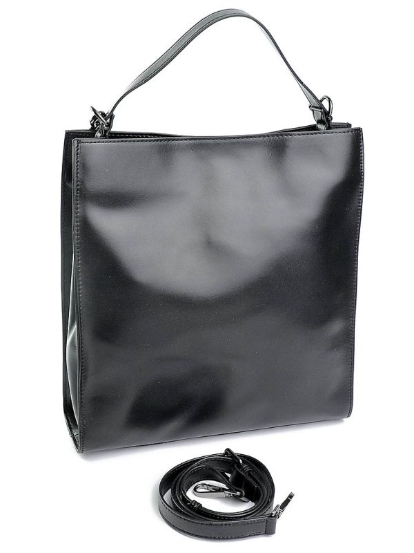 Geanta de dama, 7735, piele naturala, Neagra - poza 3