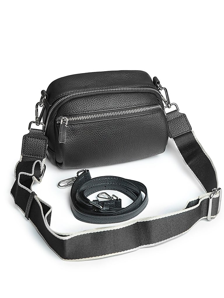 Geanta de dama, 8721, piele naturala, Neagra