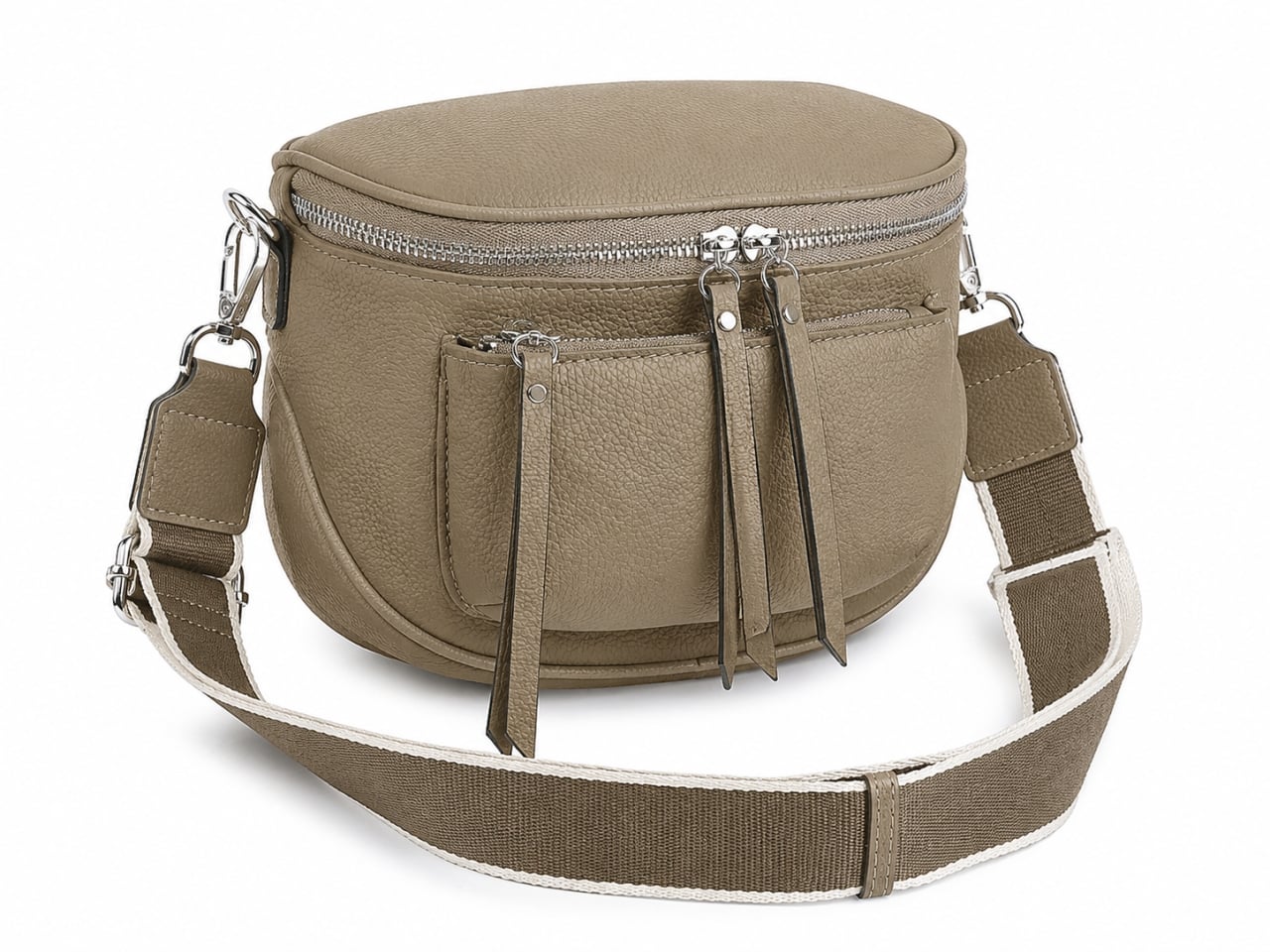 Geanta de dama, 99133, piele naturala, Taupe - poza 1