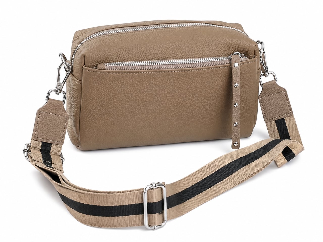 Geanta de dama, 99138, piele naturala, Crem - poza 1