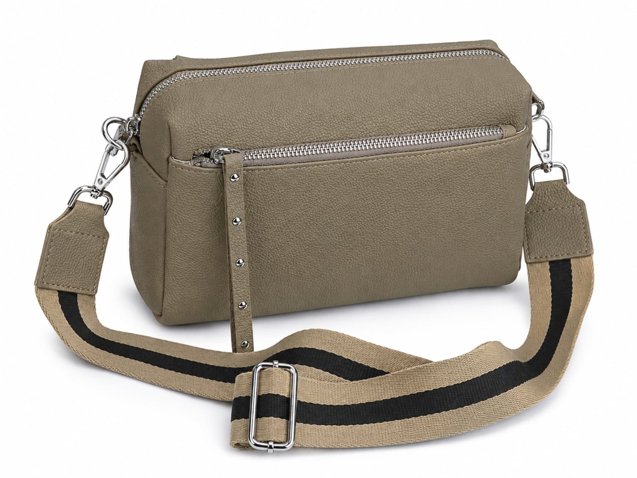 Geanta de dama, 99138, piele naturala, Taupe