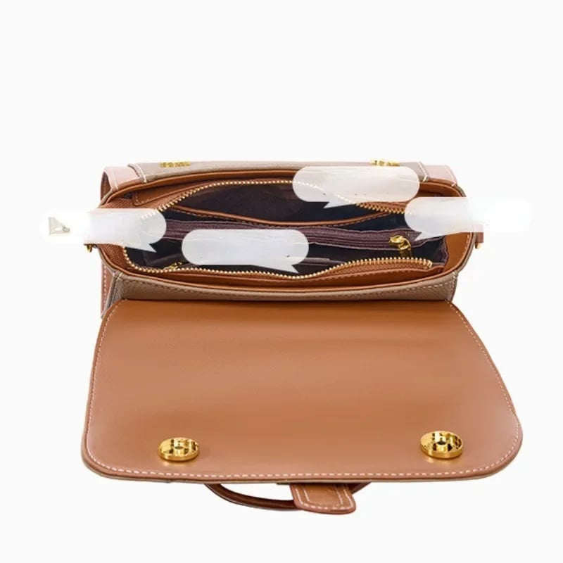 Geanta de dama, Adalina GT2866, piele naturala, Crem - poza 3
