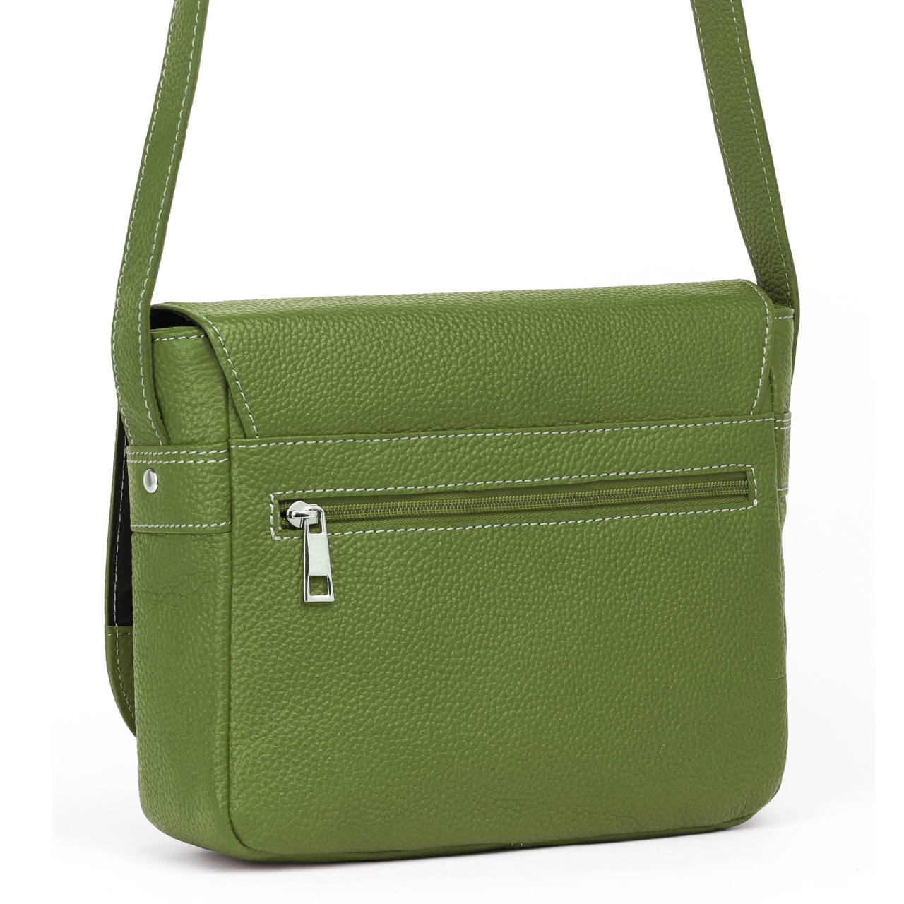 Geanta de dama, Aida GT3857, piele naturala, Verde - poza 4