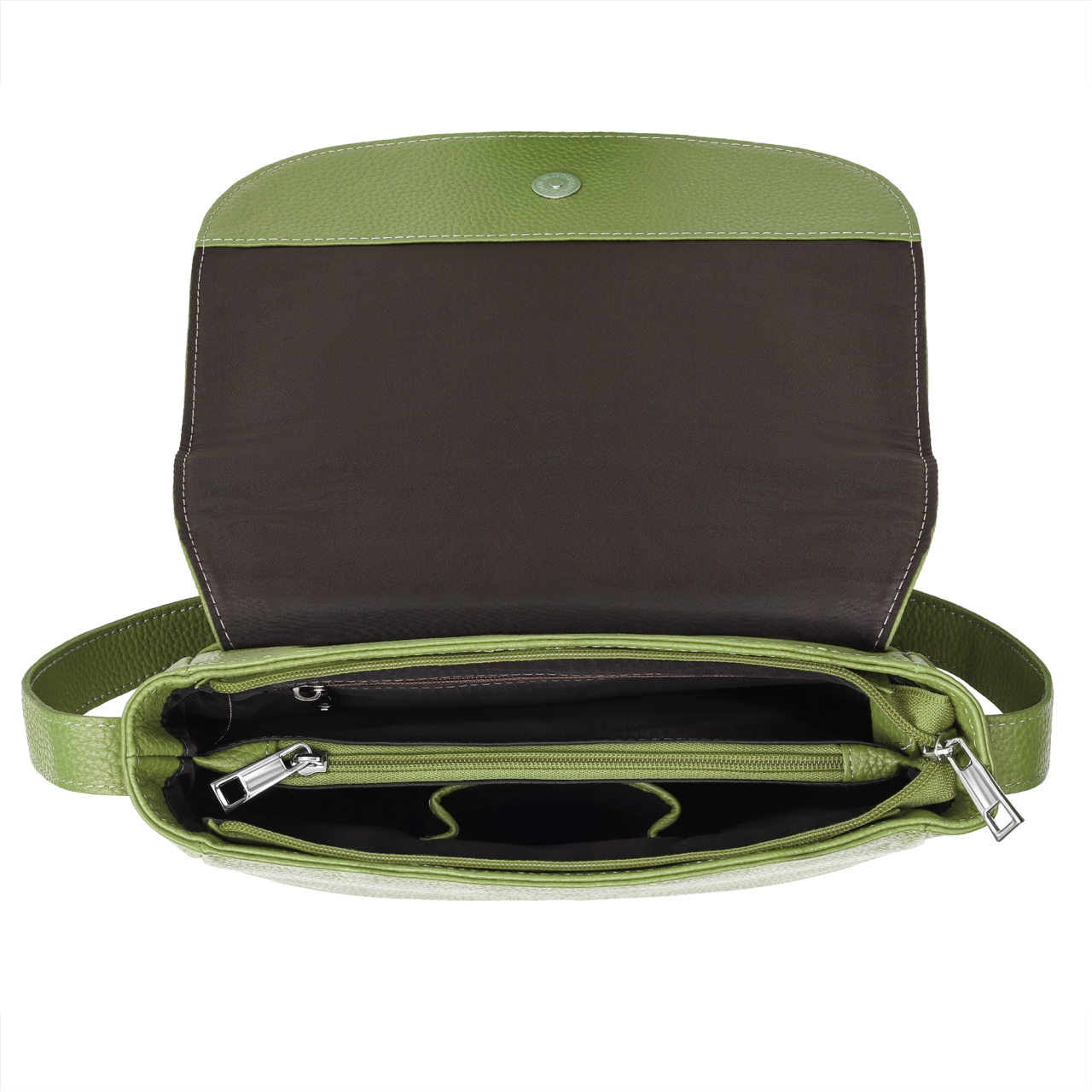 Geanta de dama, Aida GT3857, piele naturala, Verde - poza 5