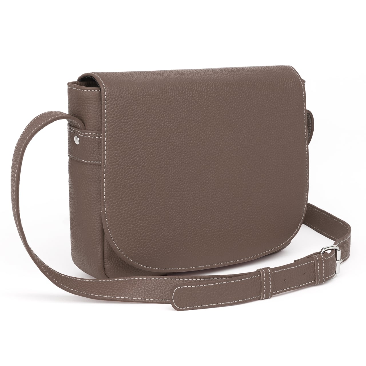 Geanta de dama, Aida GT3858, piele naturala, Dark Taupe - poza 1
