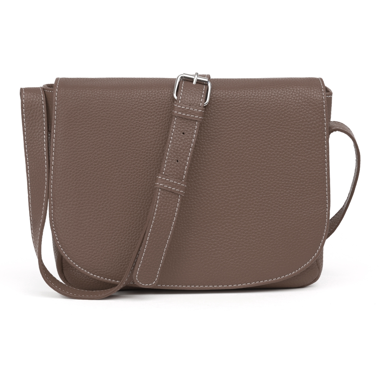 Geanta de dama, Aida GT3858, piele naturala, Dark Taupe - poza 3