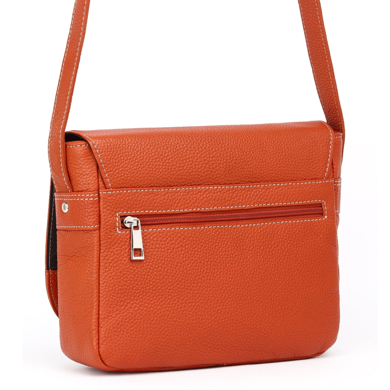 Geanta de dama, Aida GT3859, piele naturala, Orange - poza 4