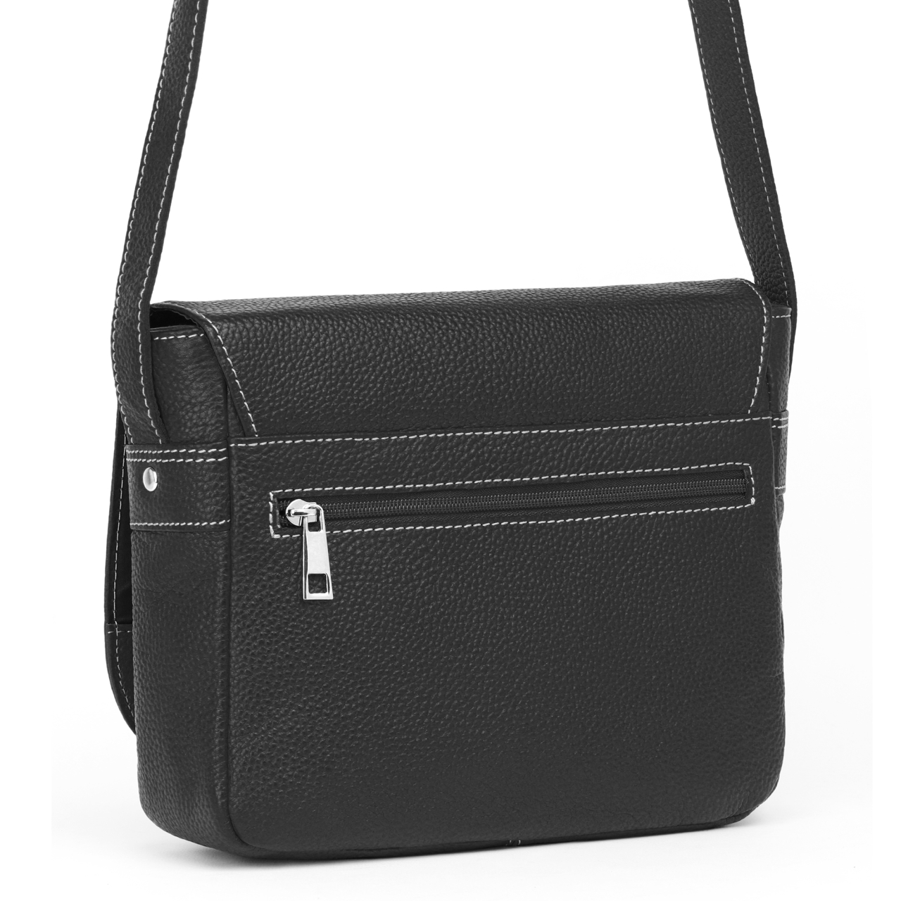 Geanta de dama, Aida GT3864, piele naturala, Negru - poza 4