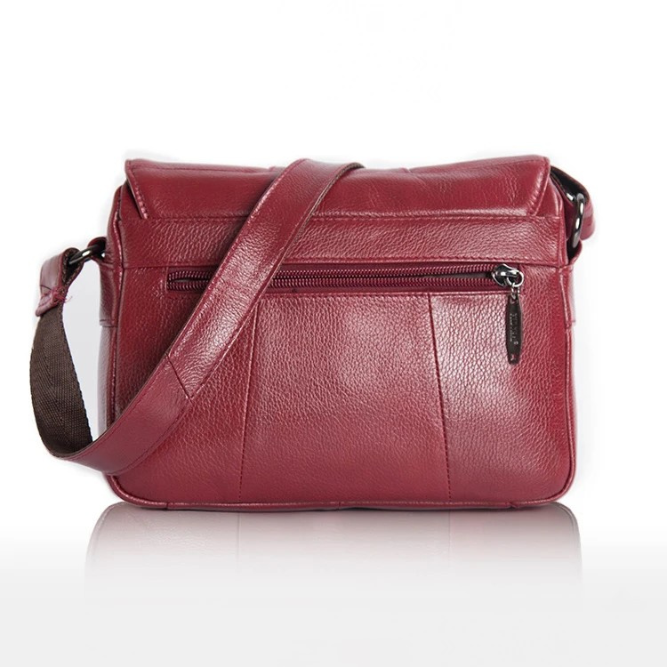 Geanta de dama, Ailana GT2873, piele naturala, Bordo - poza 4