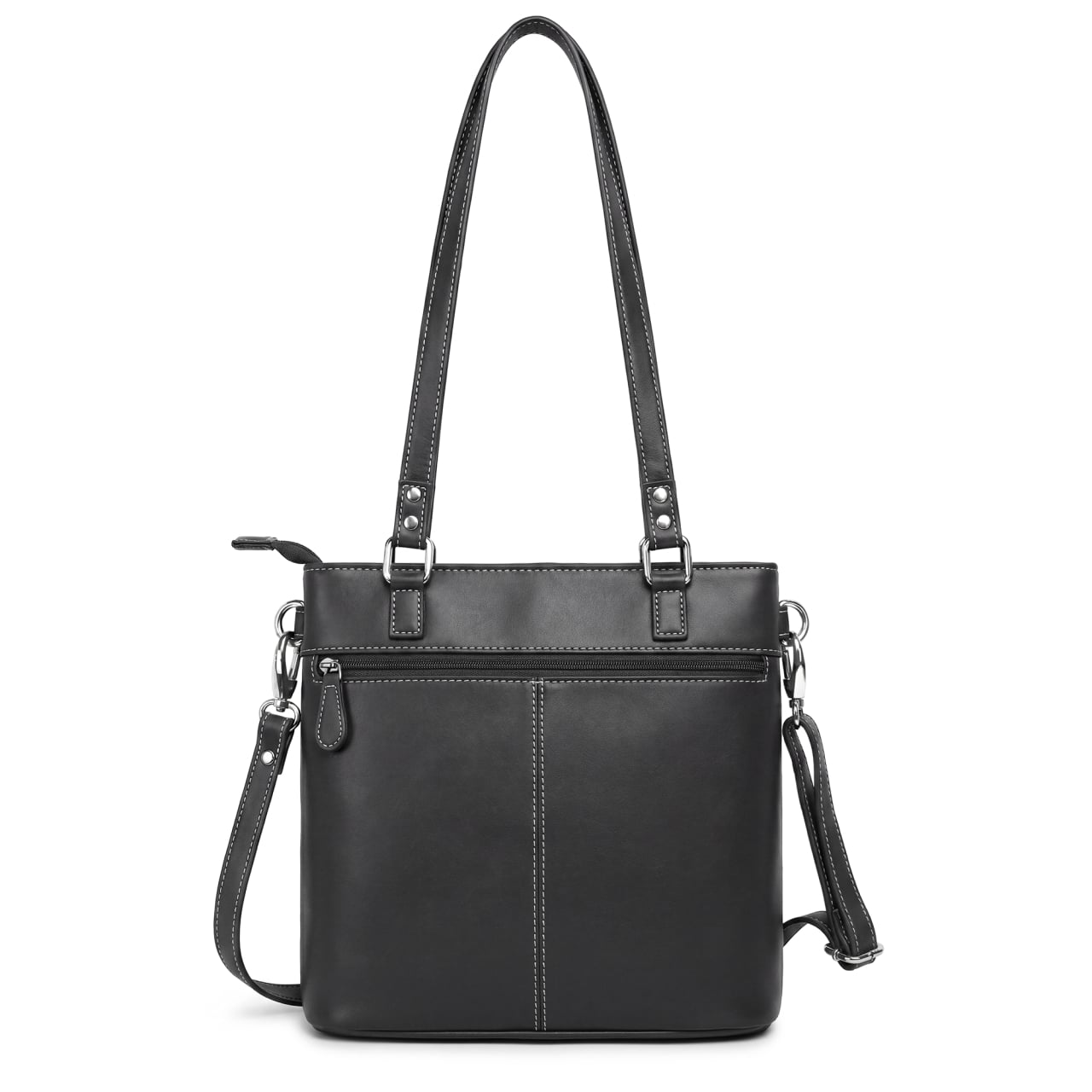 Geanta de dama, Anne GT3850, piele naturala, Negru - poza 1