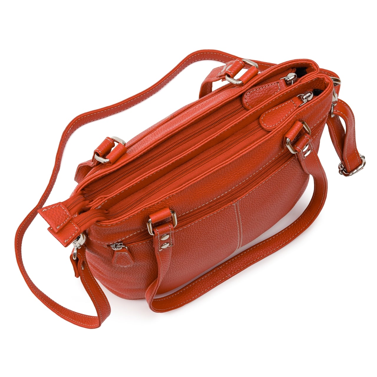 Geanta de dama, Anne GT3853, piele naturala, Orange - poza 3