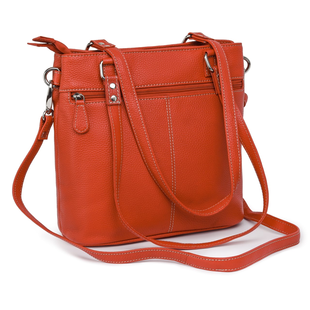 Geanta de dama, Anne GT3853, piele naturala, Orange - poza 4