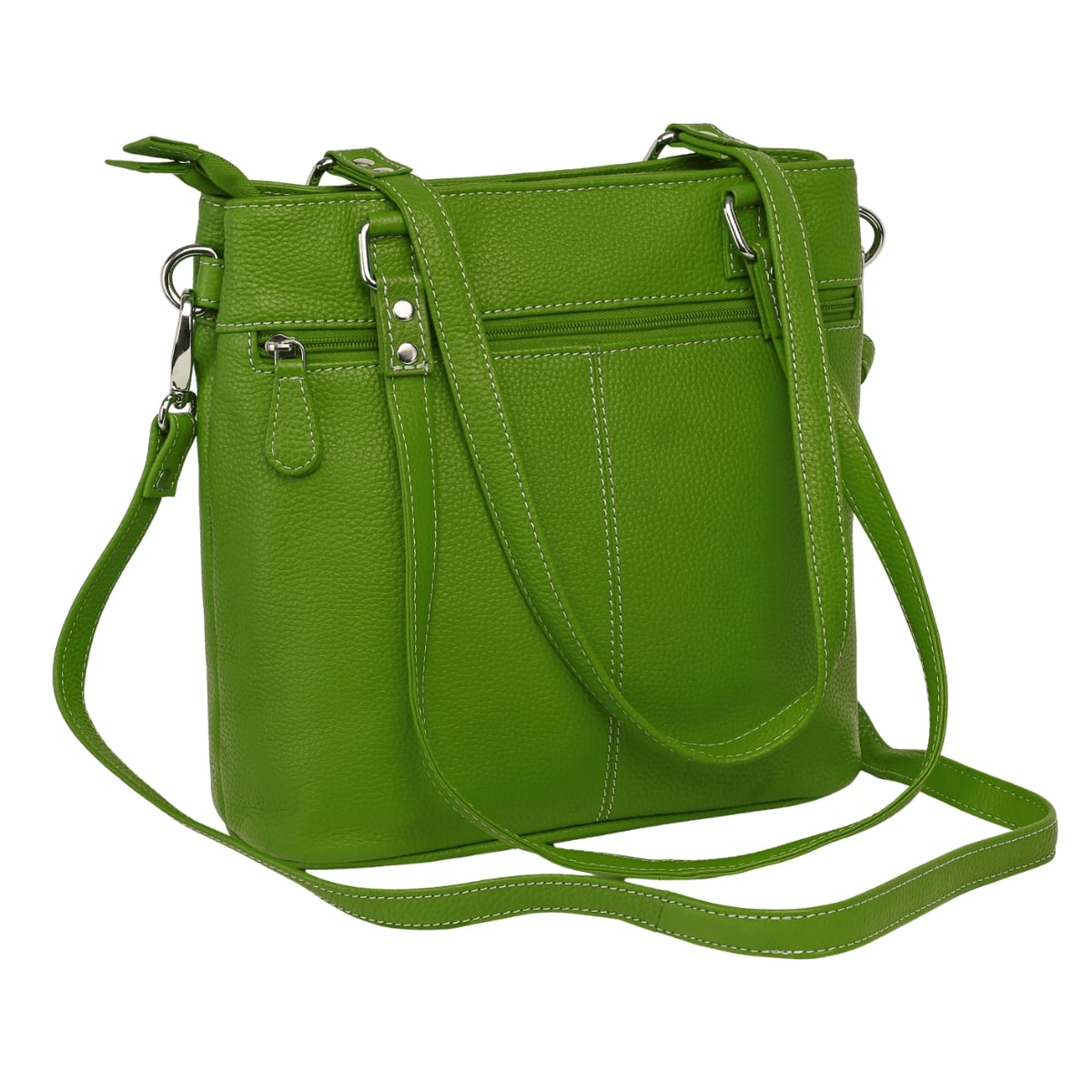 Geanta de dama, Anne GT3855, piele naturala, Verde - poza 2