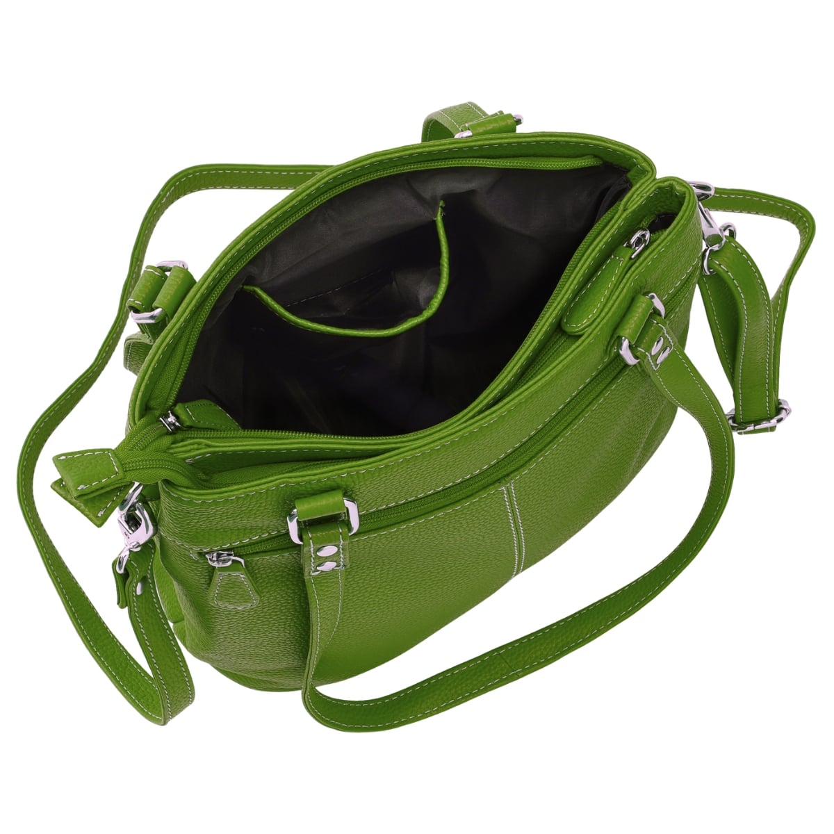 Geanta de dama, Anne GT3855, piele naturala, Verde - poza 3