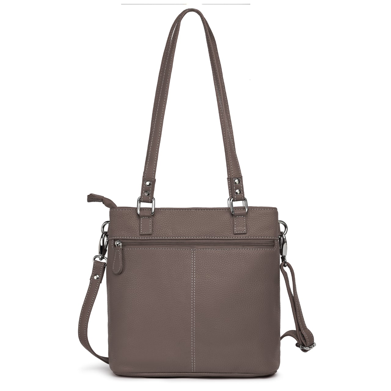 Geanta de dama, Anne GT3856, piele naturala, Dark Taupe - poza 1