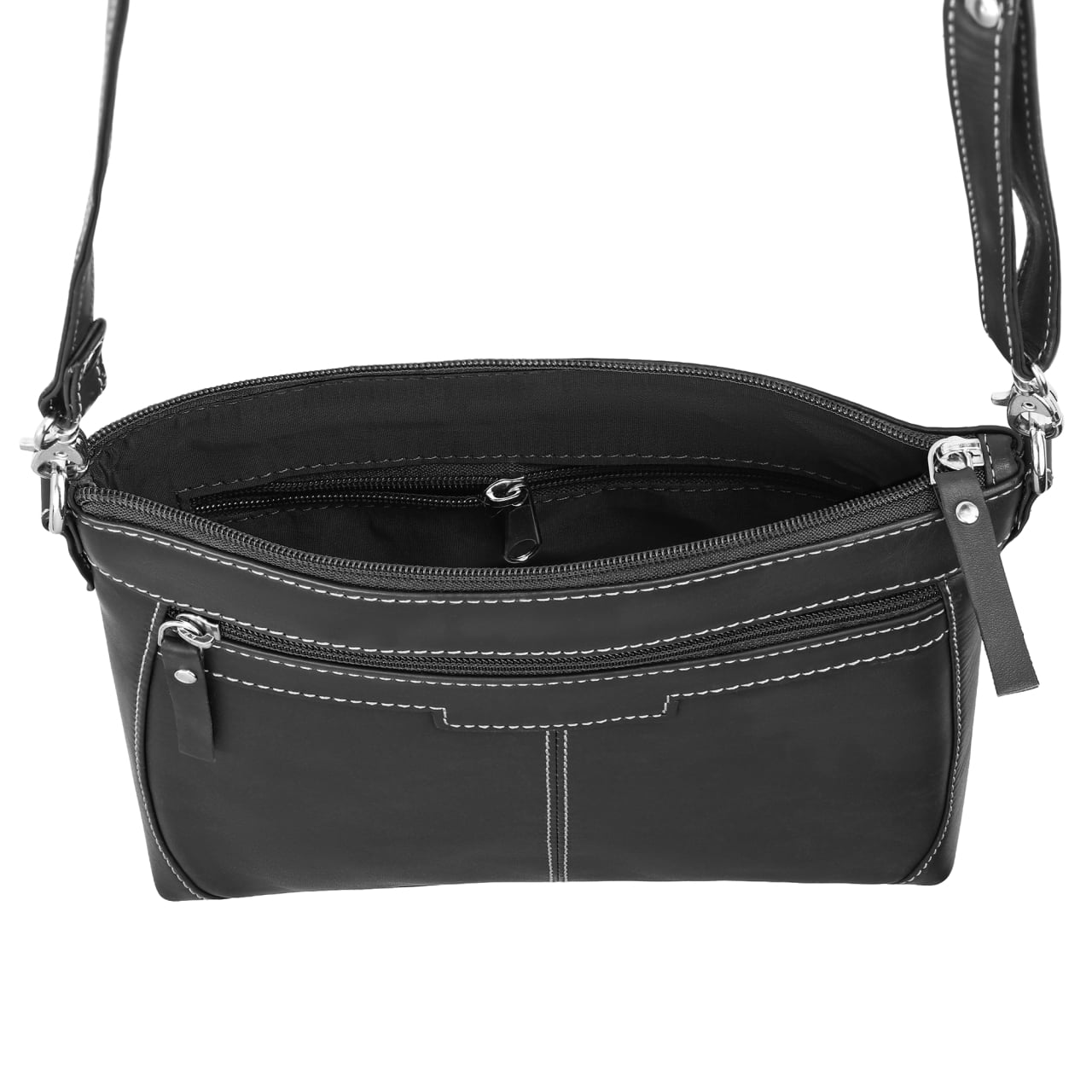 Geanta de dama, Claudie GT3880, piele naturala, Negru - poza 3