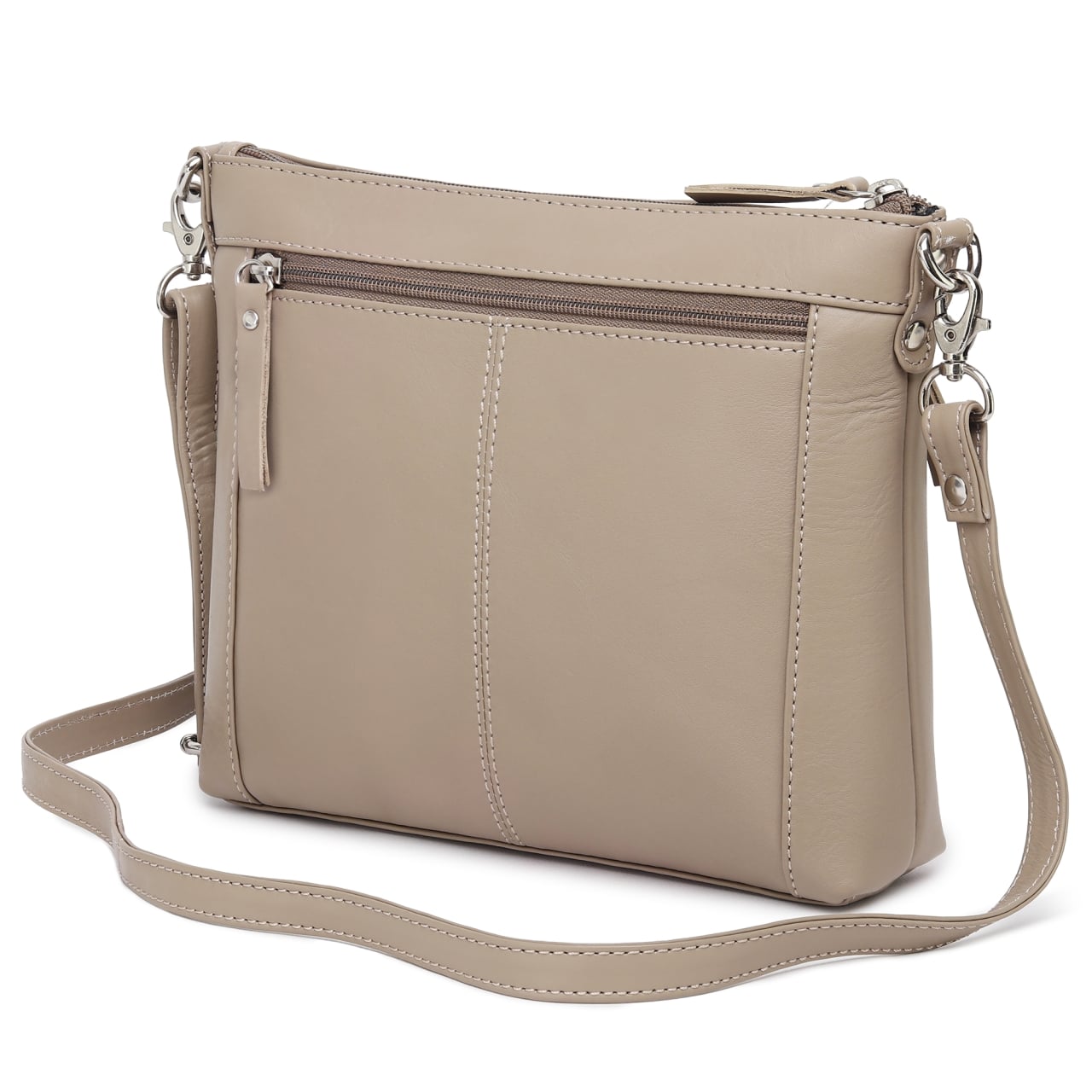 Geanta de dama, Claudie GT3882, piele naturala, Bej - poza 3