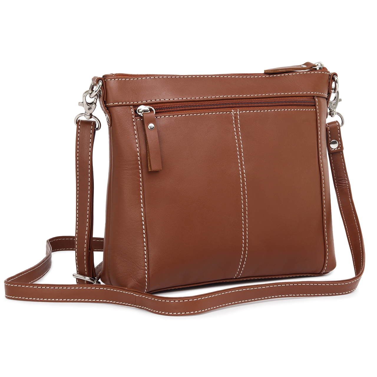 Geanta de dama, Claudie GT3883, piele naturala, Cognac - poza 4