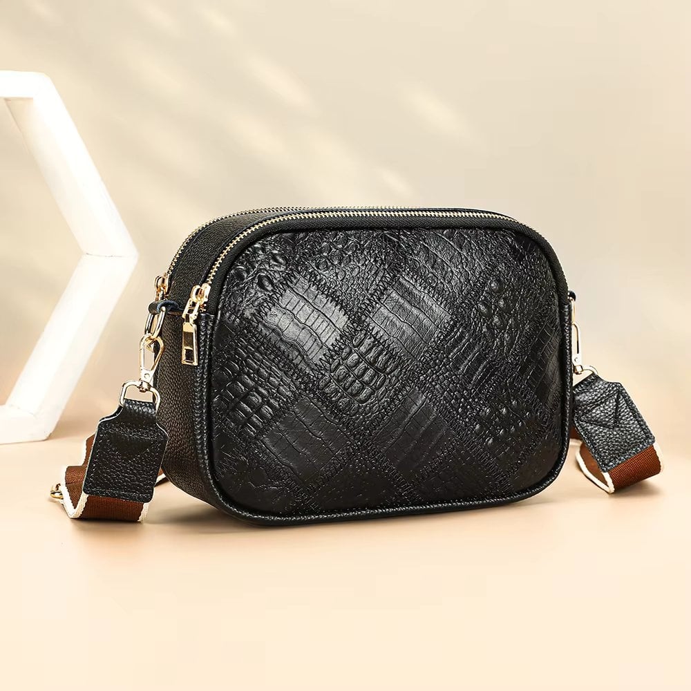 Geanta de dama, Doriana GT3816, piele naturala, Negru - poza 1