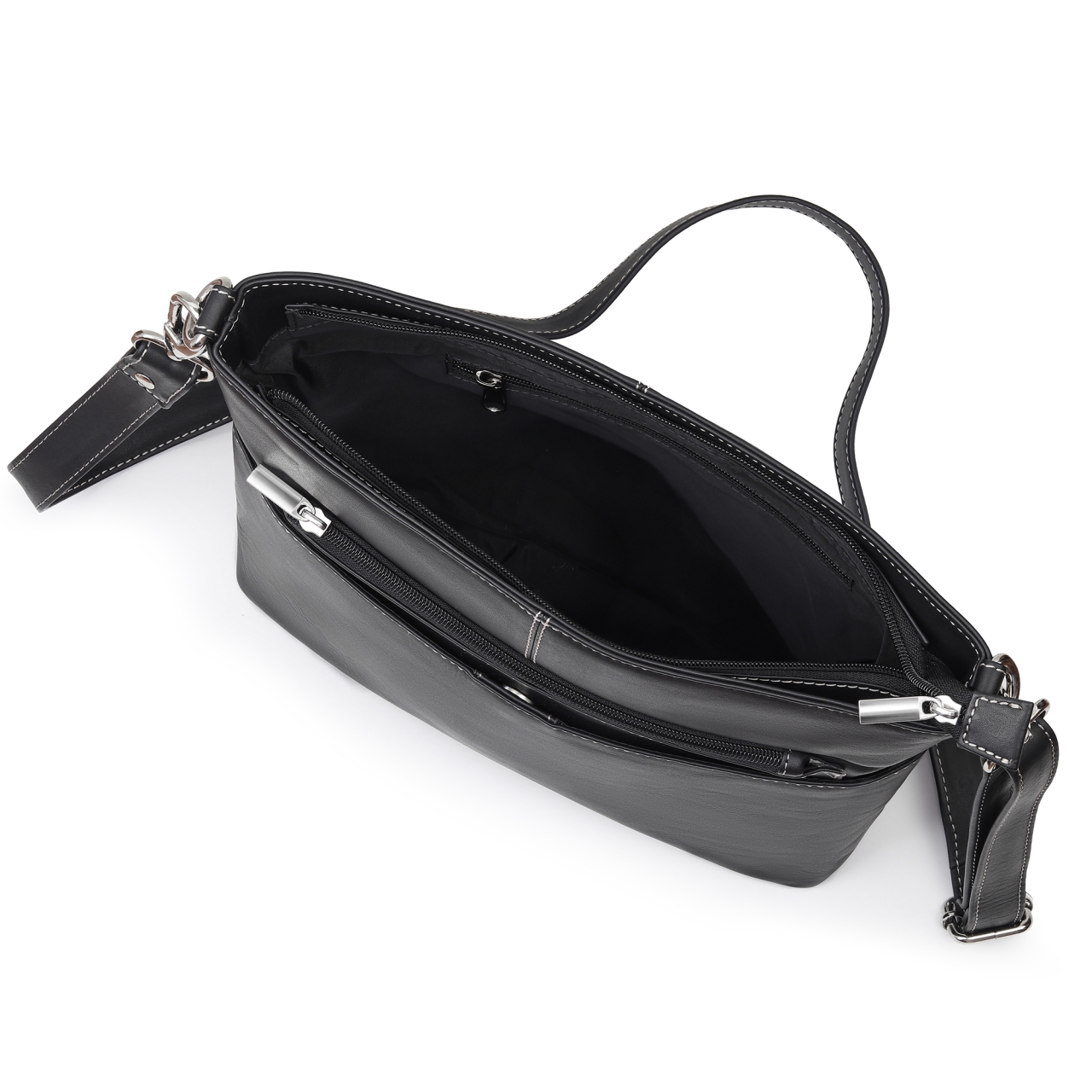Geanta de dama, Elisabeta GT3886, piele naturala, Negru - poza 3