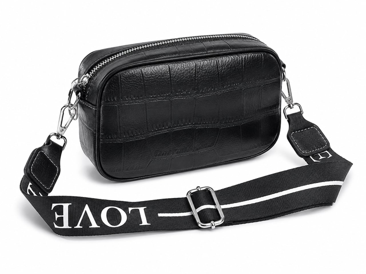 Geanta de dama, FB-59, piele naturala, Neagra - poza 1