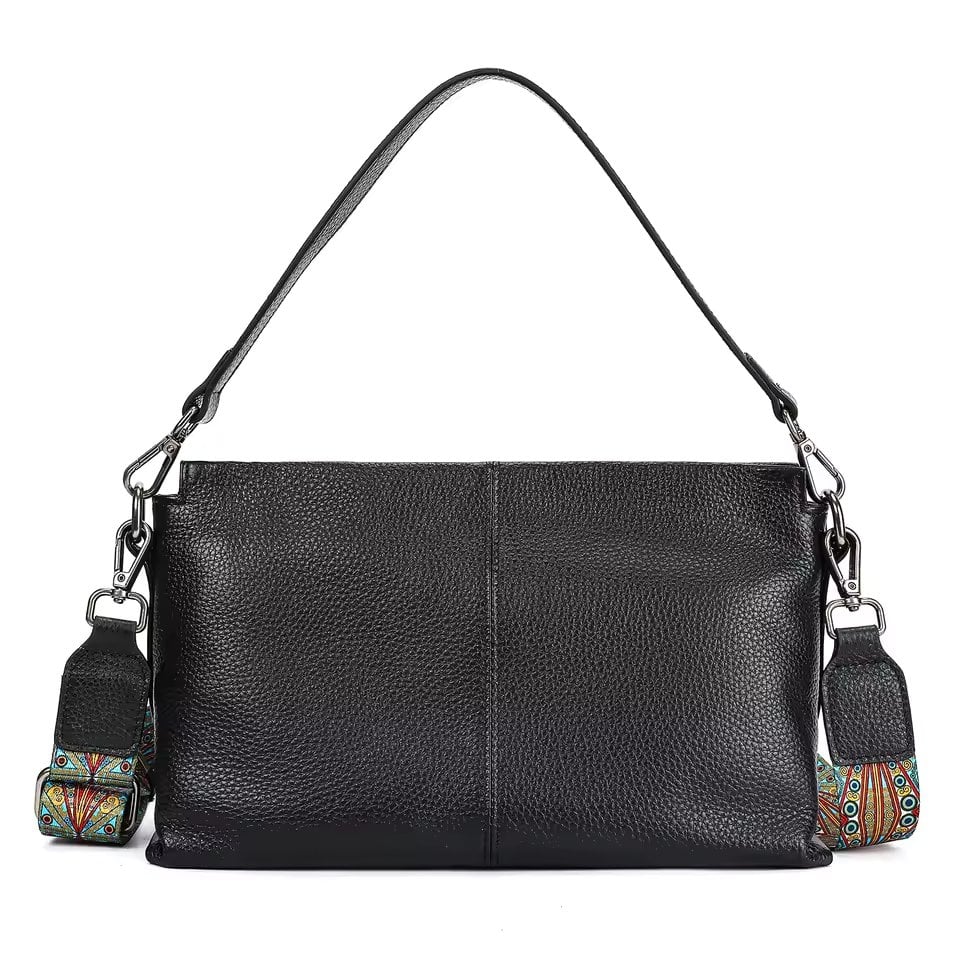 Geanta de dama, Isabela GT3818, piele naturala, Negru