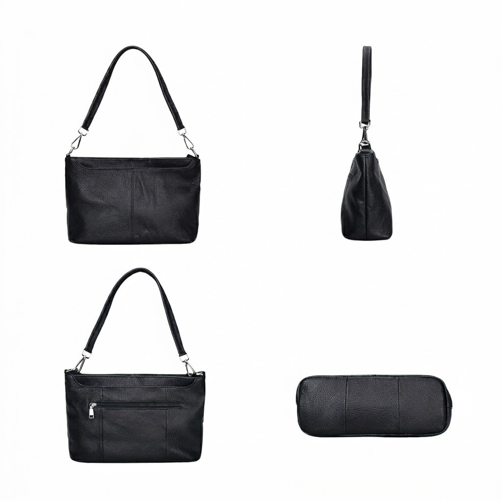 Geanta de dama, Isolda GT3822, piele naturala, Negru - poza 3